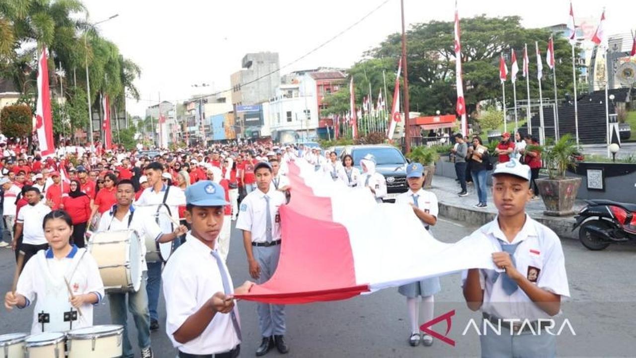 Semarak HUT RI ke-81, Pemprov Maluku Gelar Parade Kebangsaan Merah Putih
