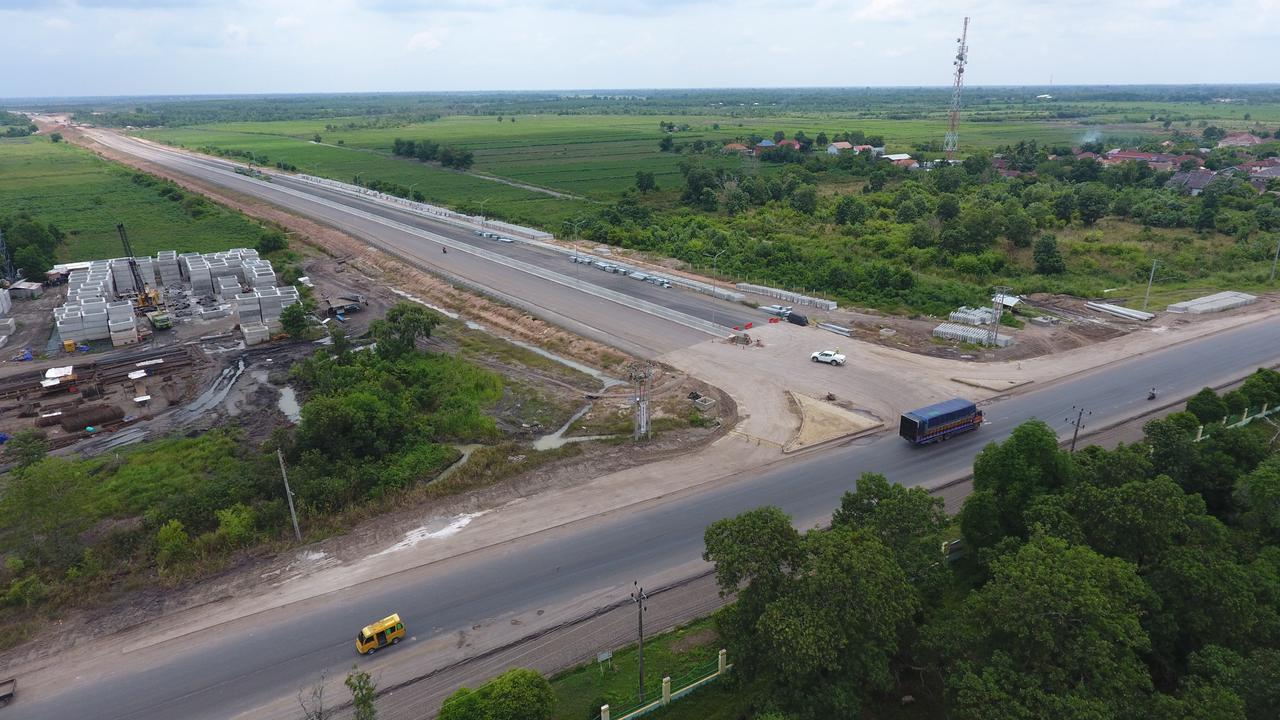 Proyek Tol Trans Sumatera Palembang-Indralaya (Foto: Dok BPJT Kementerian PUPR)