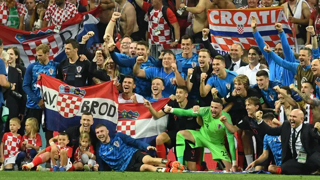 Lolos ke Final Piala Dunia, Anak-Anak Pemain Kroasia Turun ke Lapangan