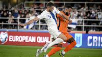 Duel Finlandia vs Belanda di Kualifikasi Piala Dunia 2026 Zona Eropa, Minggu (8/6/2025) dini hari WIB. (Lehtikuva via AP Photo/Markku Ulander)