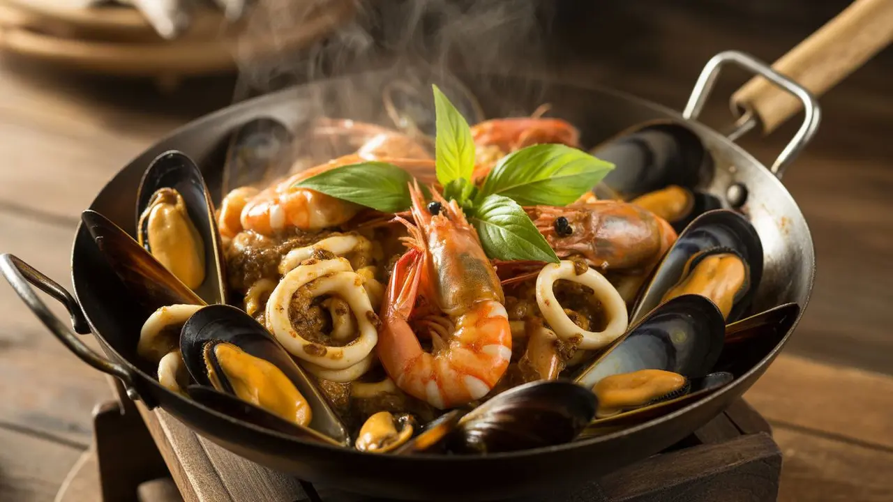 Resep Seafood Lada Hitam Kemangi