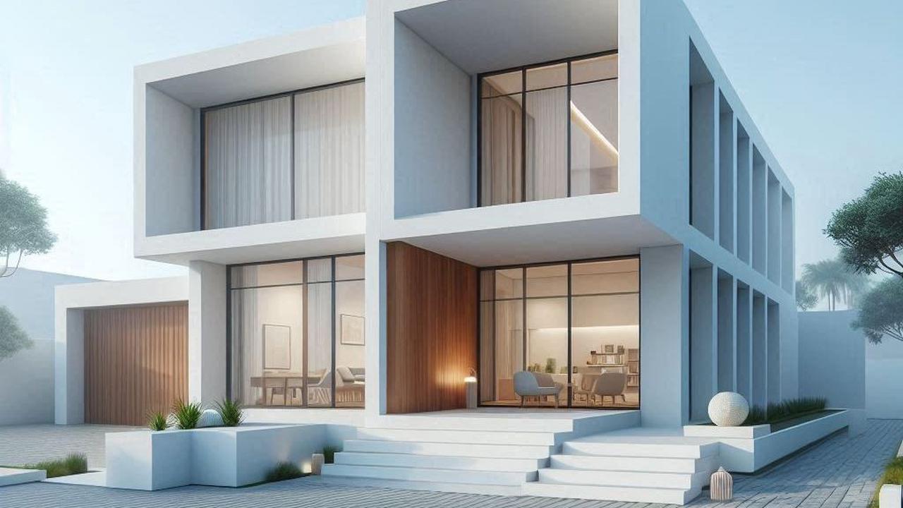 1. Desain Eksterior Rumah Minimalis dengan Warna Putih