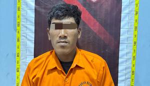 Pelaku utama perampokan berinisial JA diringkus polisi di Tulang Bawang, Lampung. (Liputan6.com/ Dok Ist).