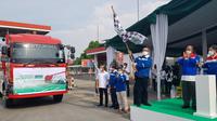 Peresmian Implementasi Standar dan Mutu (Spesifikasi) BBM Jenis Solar 51 dengan Kandungan Sulfur 50 ppm (Setara Euro IV) di Terminal BBM (TBBM) Pertamina Plumpang, Jakarta, Rabu (30/3/2022).