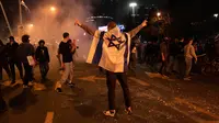 Netanyahu telah menunda rencana reformasi peradilan yang kontroversial setelah terjadi gelombang protes massa di mana-mana. (AP Photo/Oded Balilty)