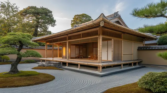 desain rumah bambu jepang