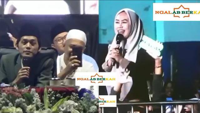Janda kembang hadir di pengajian Gus Iqdam (SS: YT Ngalab Berkah)