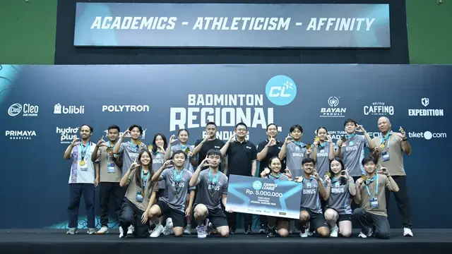 Para juara Campus League Badminton Regional Bandung