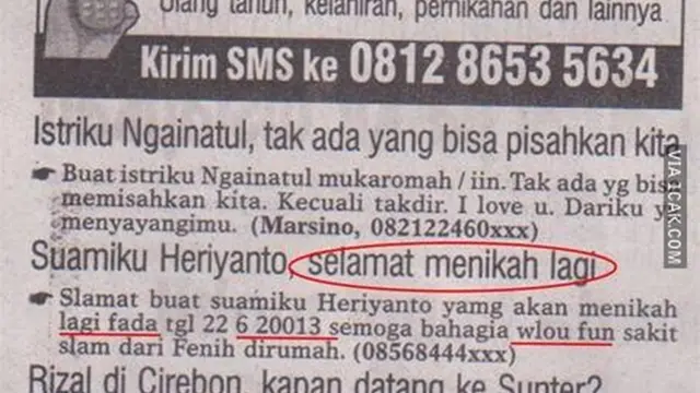 6 Tulisan Selamat Menikah Ini Nyeleneh Banget, Bikin Ngakak