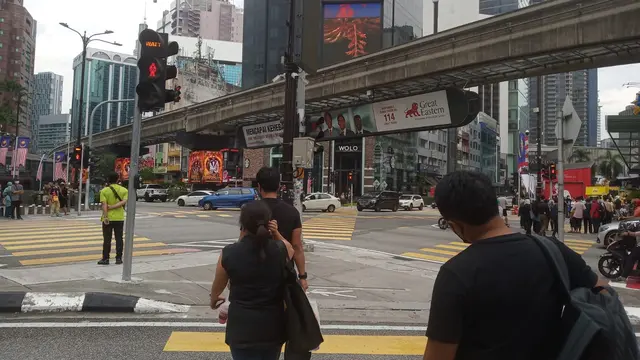 Kawasan Bukit Bintang, Kuala Lumpur, Malaysia.