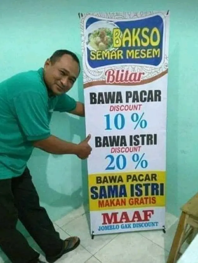 6 Tulisan Promo Jualan Ini Bikin Mikir Dua Kali