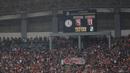 Papan skor saat pertandingan antara Persija melawan Persegres pada laga Liga 1 Indonesia di Stadion Patriot, Bekasi, Sabtu (14/10/2017). Persija menang 5-0 atas Persegres. (Bola.com/Rizaldy Febriyansyah)