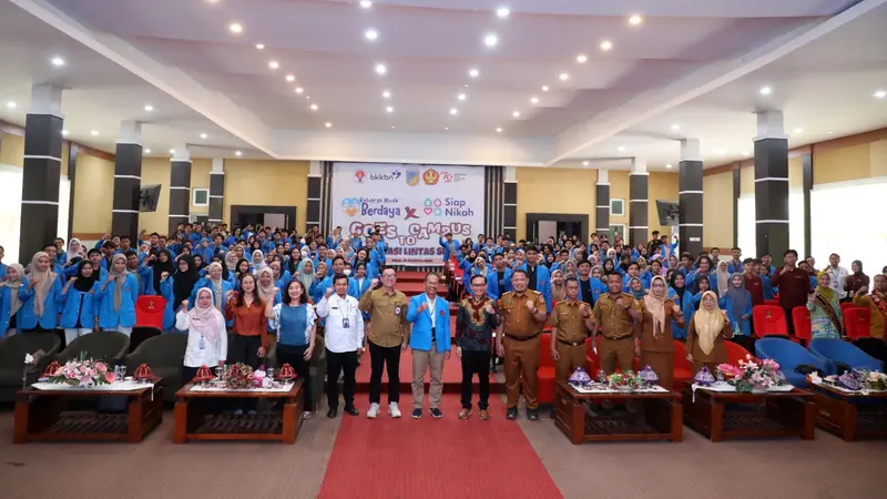 Kemenpora RI menggandeng BKKBN dalam sinergi program Keluarga Muda Berdaya-Siap Nikah di Universitas Tadulako (Untad) Kota Palu Provinsi Sulawesi Tengah di Aula Fakultas Kedokteran, Senin (26/8) (Istimewa)