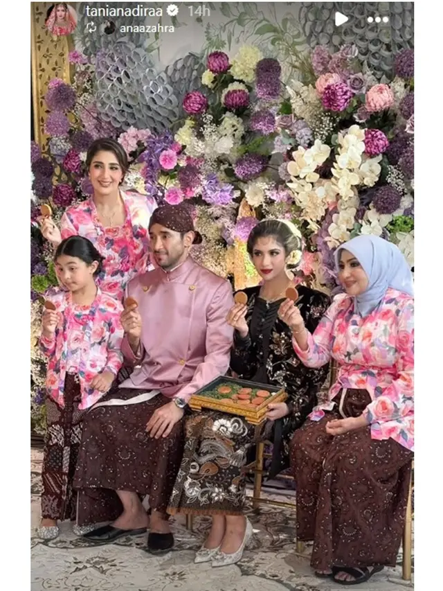 6 Potret Tania Nadira di Pengajian & Siraman Adik Ipar, Pakai Gamis dan Kebaya