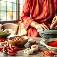 resep sambal pecak ©Ilustrasi dibuat AI