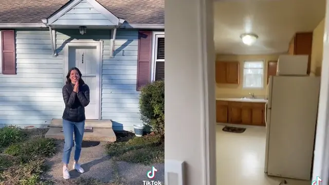 Wanita Penukar Penjepit Rambut dengan Rumah