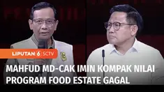 Dalam debat keempat semalam, Calon Wakil Presiden Mahfud MD dan Muhaimin Iskanda kompak menilai program strategis nasional food estate gagal. Mahfud dan Cak Imin menilai food estate di era Presiden Joko Widodo merupakan pengembangan pangan terintegra...