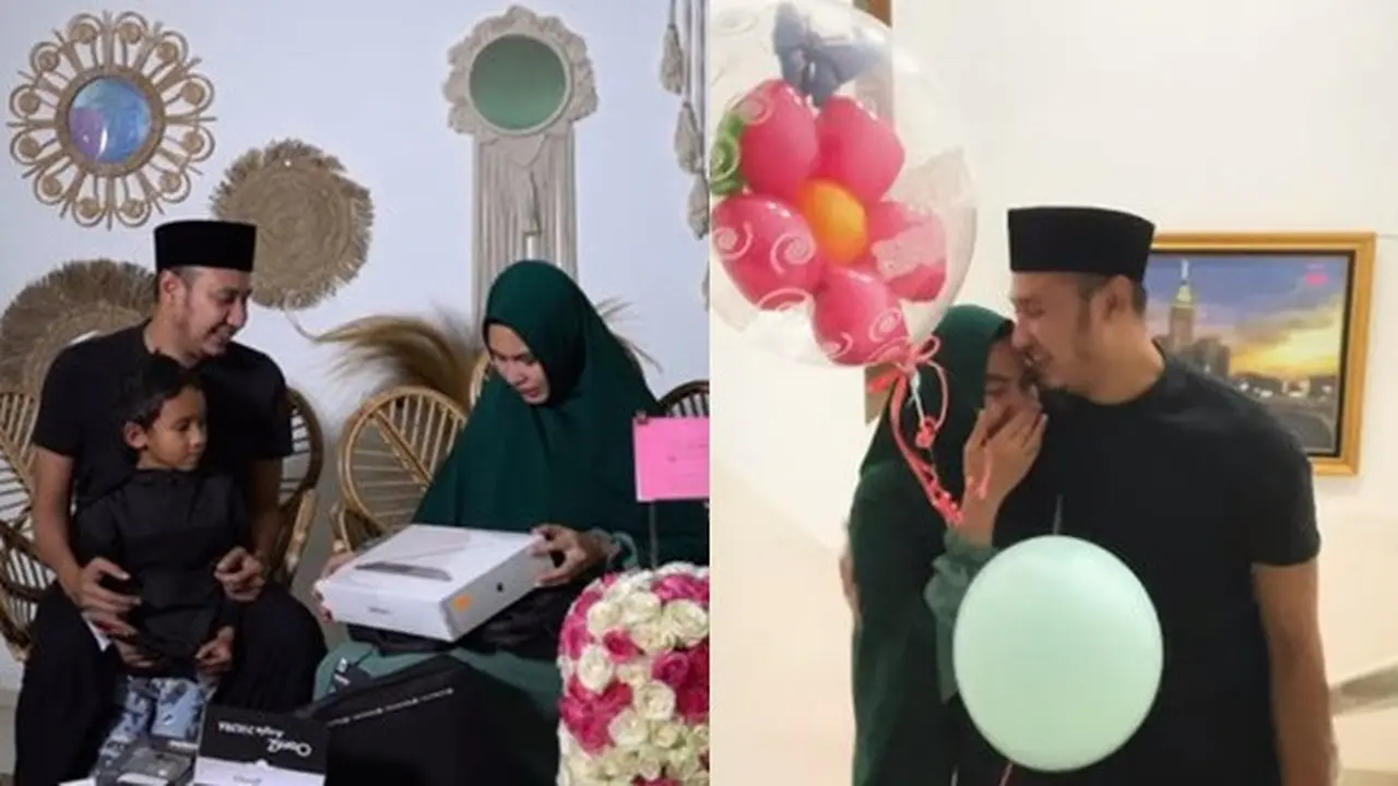 7 Momen Kejutan Ultah Kartika Putri, Dapat Kado Dari Suami dan Anak Sambung