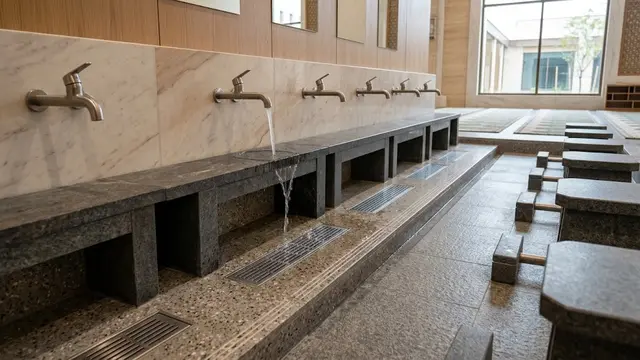 Model Tempat Wudhu dengan Saluran Air yang Praktis