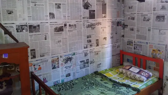 Kreatif Sekaligus Kocak, Ini 6 Potret Kamar Tidur Pakai Wallpaper Koran