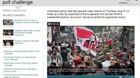 Rusuh massa Prabowo-Hatta jadi sorotan (Channel News Asia)