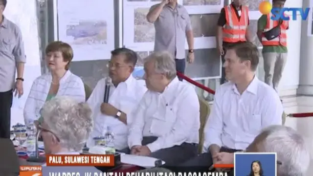 Tak berapa lama, Wapres JK ikut menyambut kedatangan Sekretaris Jenderal Perserikatan Bangsa-bangsa Antonio Guterres.