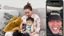 Sule tampak begitu bahagia dengan perkembangan Adzam. Bahkan, Sule juga mengajak putranya nyanyi lagu yang pernah di populerkan, Susis (Suami Sieun Istri). [Youtube/NATHALIE HOLSCHER]