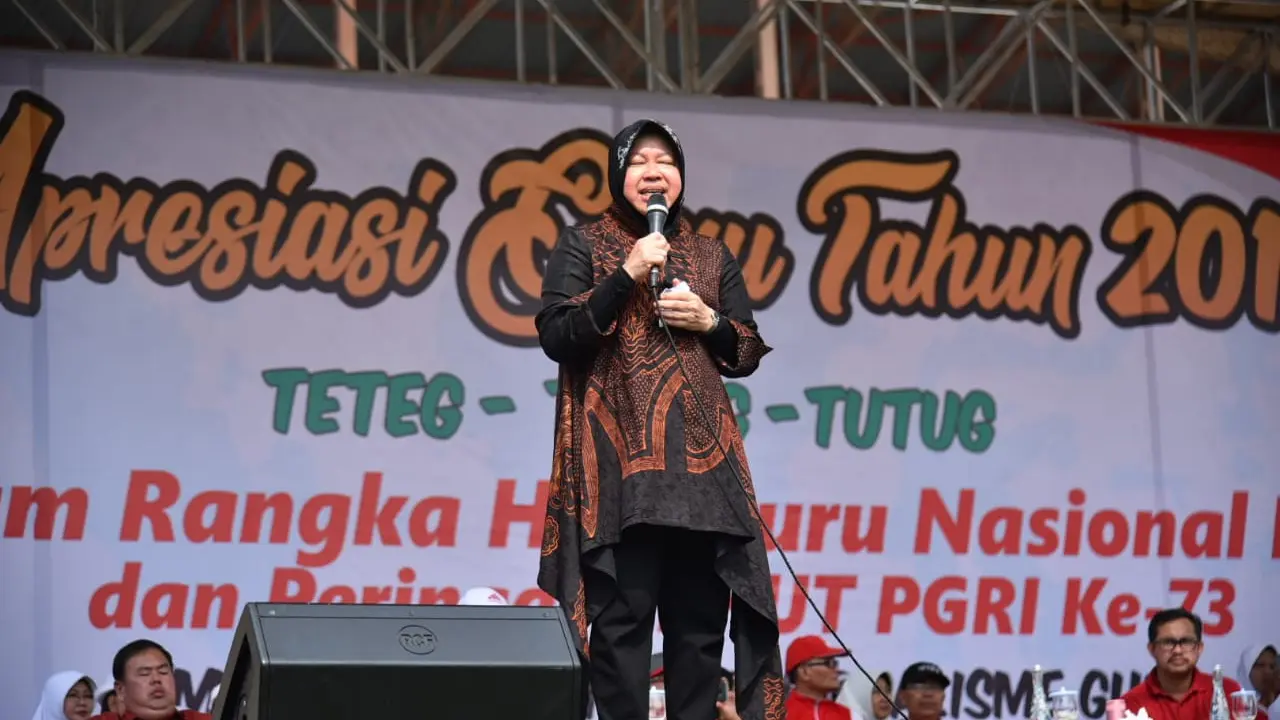 Wali Kota Surabaya Tri Rismaharini. (Liputan6.com/Dian Kurniawan)