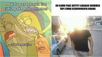 Meme baju shimmer (Sumber:X/mkylxbrz/Facebook/ Meme Islam Indonesia)