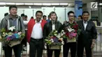 Ganda putra Indonesia, Kevin Sanjaya Sukamuljo-Marcus Fernaldi Gideon mendarat di tanah air