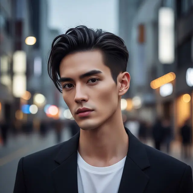 Model Cukur Rambut Pria Muka Panjang yang Bikin Proporsional (Image by Gemini AI)