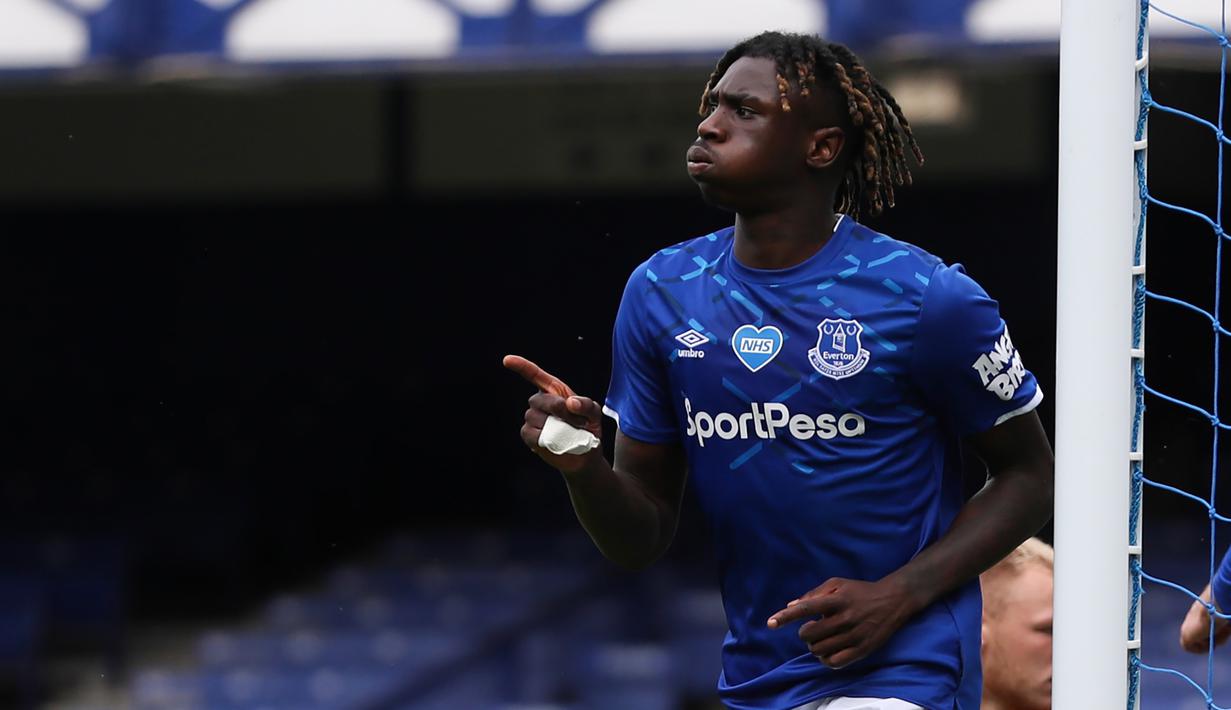 5. Moise Kean (27,5 juta euro) - Pemain asal Italia ini didatangkan Everton pada bursa transfer musim panas 2019. Everton menggelontorkan dana mencapai 27,5 juta euro untuk membawa Moise Kean dari Juventus. (AFP/Catherine Ivill/pool)
