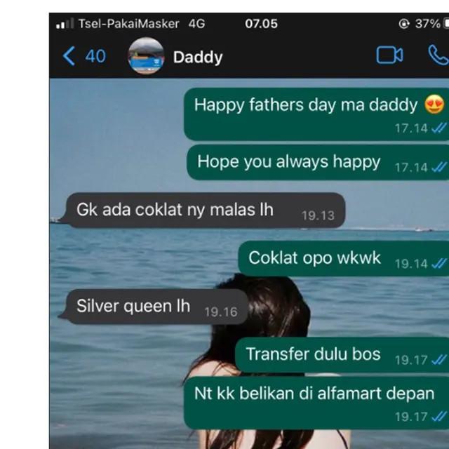 6 Chat Balasan Ayah Minta Kado di Hari Ayah Ini Bikin Senyum