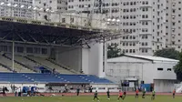 Timnas Indonesia U-22 menjalani latihan di Stadion Rizal Memorial, Manila, Jumat (22/11/2019). (Bola.com/Muhammad Iqbal Ichsan)