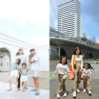 Hangout bareng, Sarwendah dan anak-anaknya pilih outfit yang kasual dan nyaman. Seperti padu padan kaus dan celana panjang. [@sarwendah29]