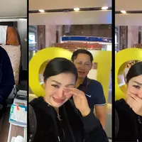 Fitri Carlina menyusul sang suami yang sekarang bekerja di Oman. Momen haru melepas rindu setelah sebulan lebih tak ketemu. Air mata bahagia Fitri Carlina mengalir membasahi pipi saat bertemu suami, Hendra. Berikut beberapa potretnya. [Instagram/fitricarlina]