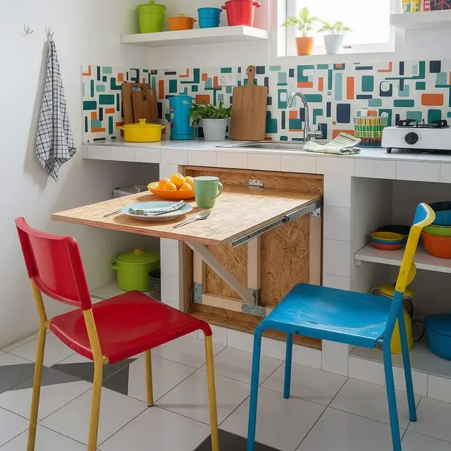 Dapur Rumah Kecil Tema Retro 80an dengan Budget 8 Juta