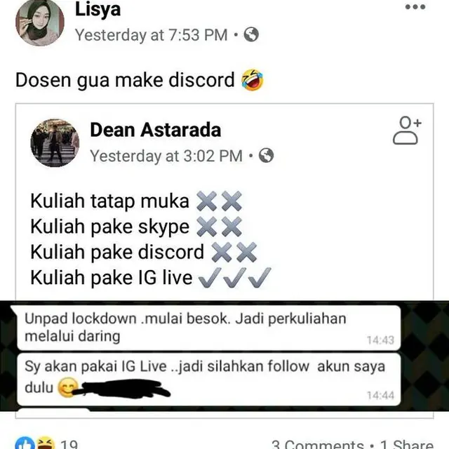 7 Chat Nyeleneh Mahasiswa dan Dosen Saat Kelas Online