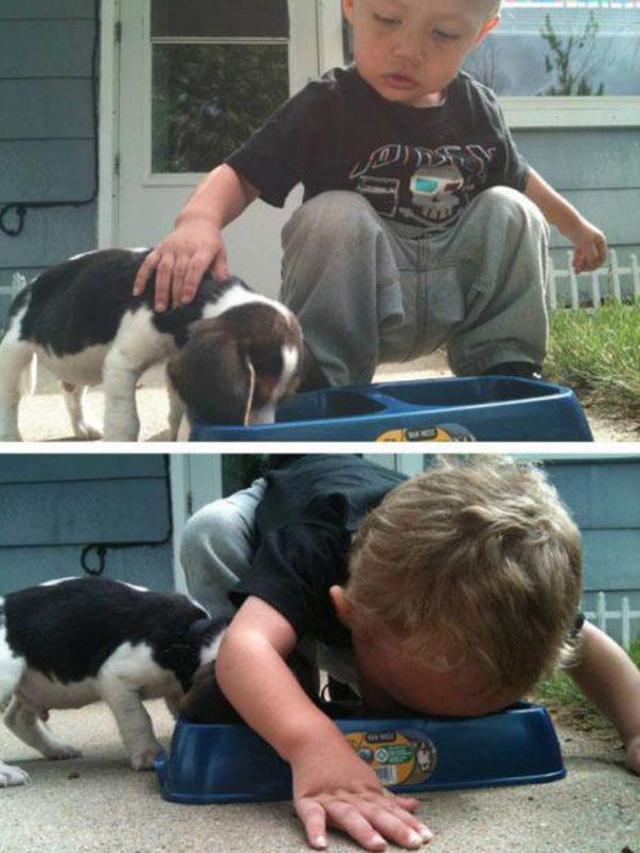 7 Potret Kelakuan Kocak Anak Kecil yang Bikin Ngakak