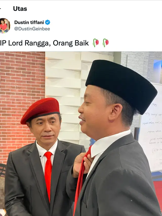 Unggahan Dustin Tiffani soal Lord Rangga meninggal dunia. (Foto: Dok. Twitter @DustinGeinbee)