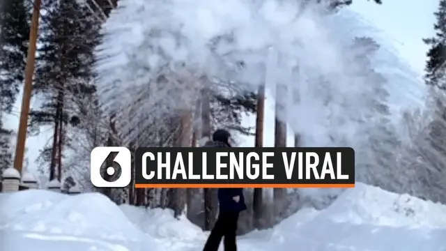 VIDEO: Viral, Cuaca Dingin Ubah Air Panas Jadi Awan Es