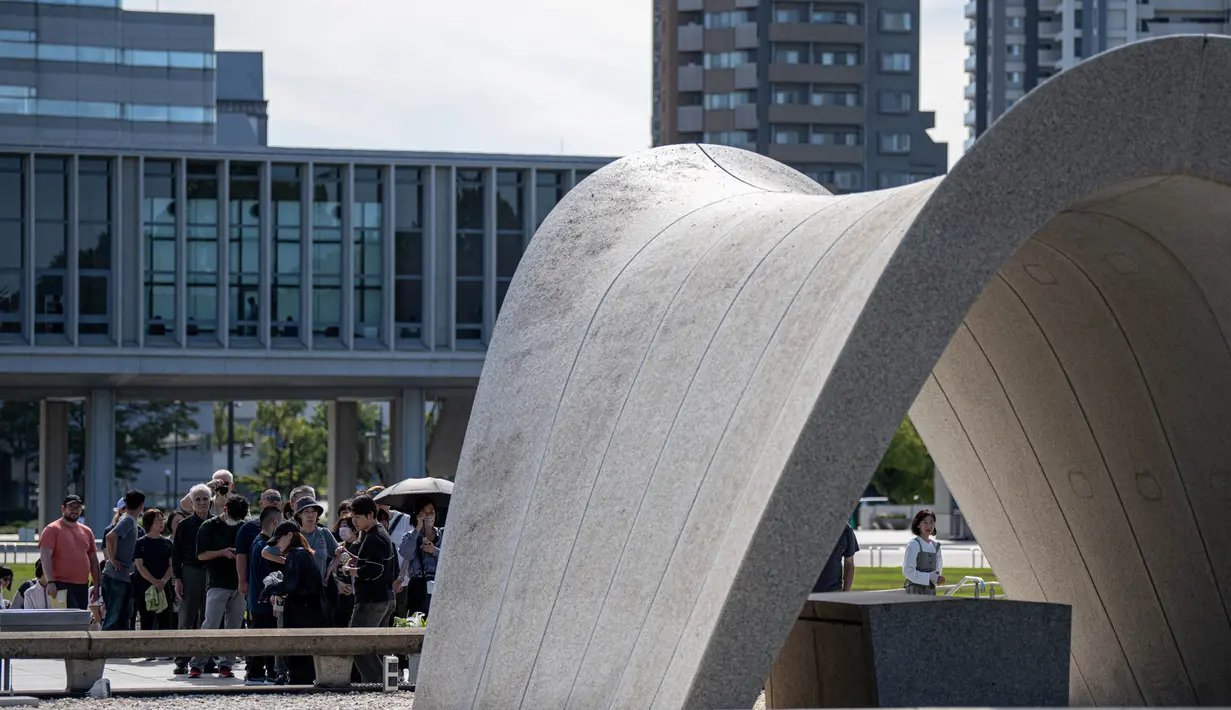 Nihon Hidankyo, yang juga dikenal dengan nama Hibakusha, merupakan gerakan akar rumput yang terdiri dari para penyintas bom atom di Hiroshima dan Nagasaki, (Philip FONG/AFP)