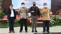 Diskusi bertajuk 'Peningkatan Indeks Literasi Masyarakat’ digelar secara protokol kesehatan di Kabupaten Bandung Barat, Kamis (22/10.2020). (Liputan6.com/ Ist)