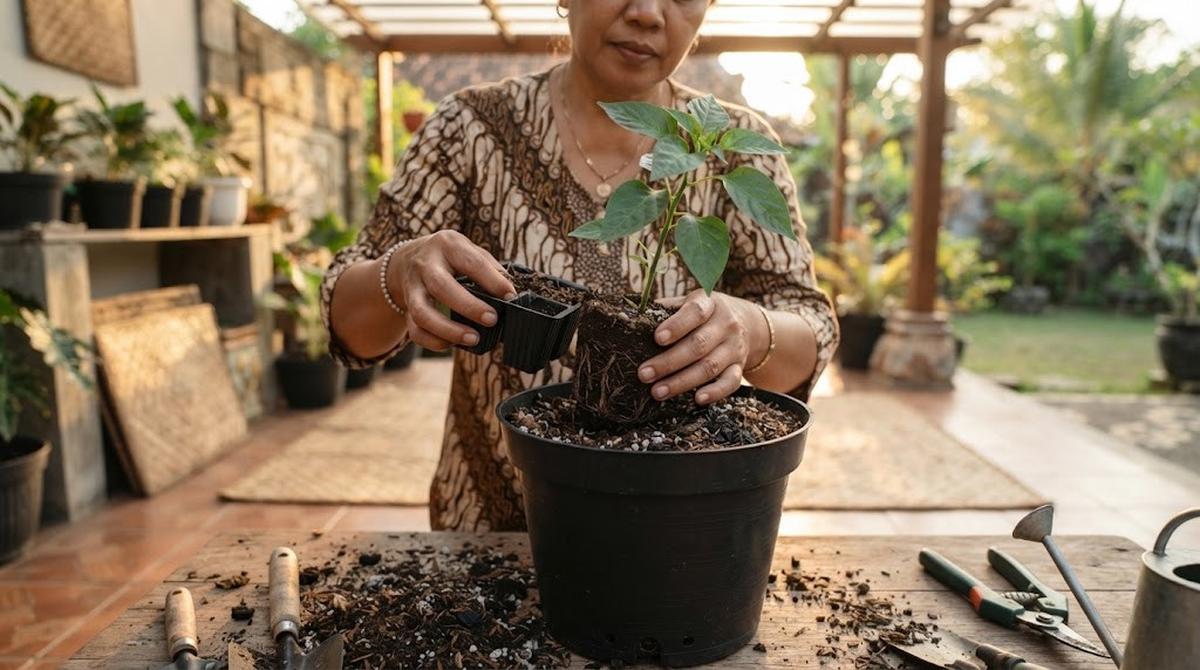 Pemindahan Bibit ke Pot Permanen