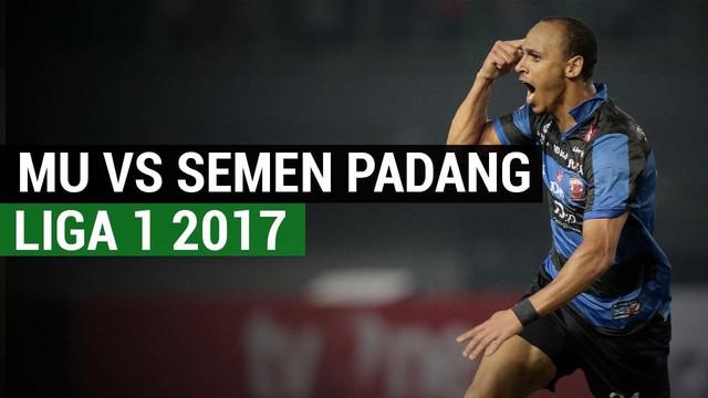 Madura United pesta gol ke gawang Semen Padang, Peter Odemwingie mencetak hattrick pada laga ini.