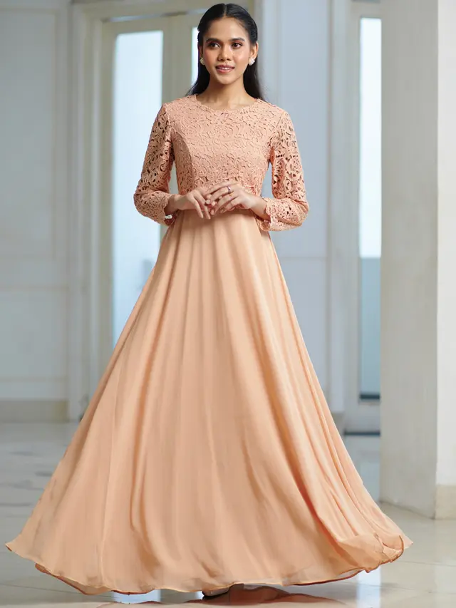 Baju Brokat Kombinasi French Lace Import