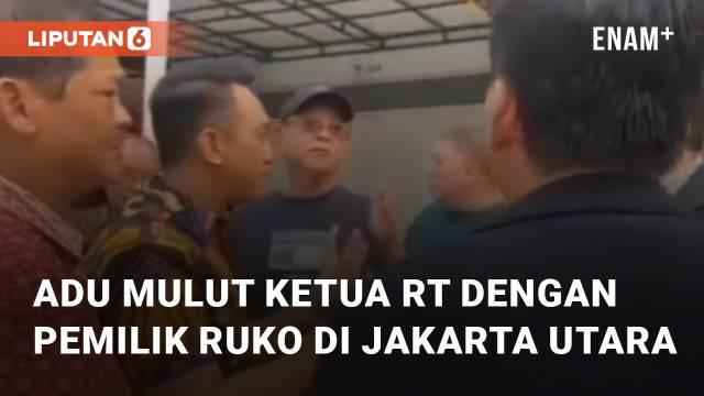 Keributan terjadi antara RT Riang Prasetya dengan pemilik Ruko. Peristiwa tersebut terjadi di Pluit, Jakarta Utara pada Selasa (30/5/2023)
