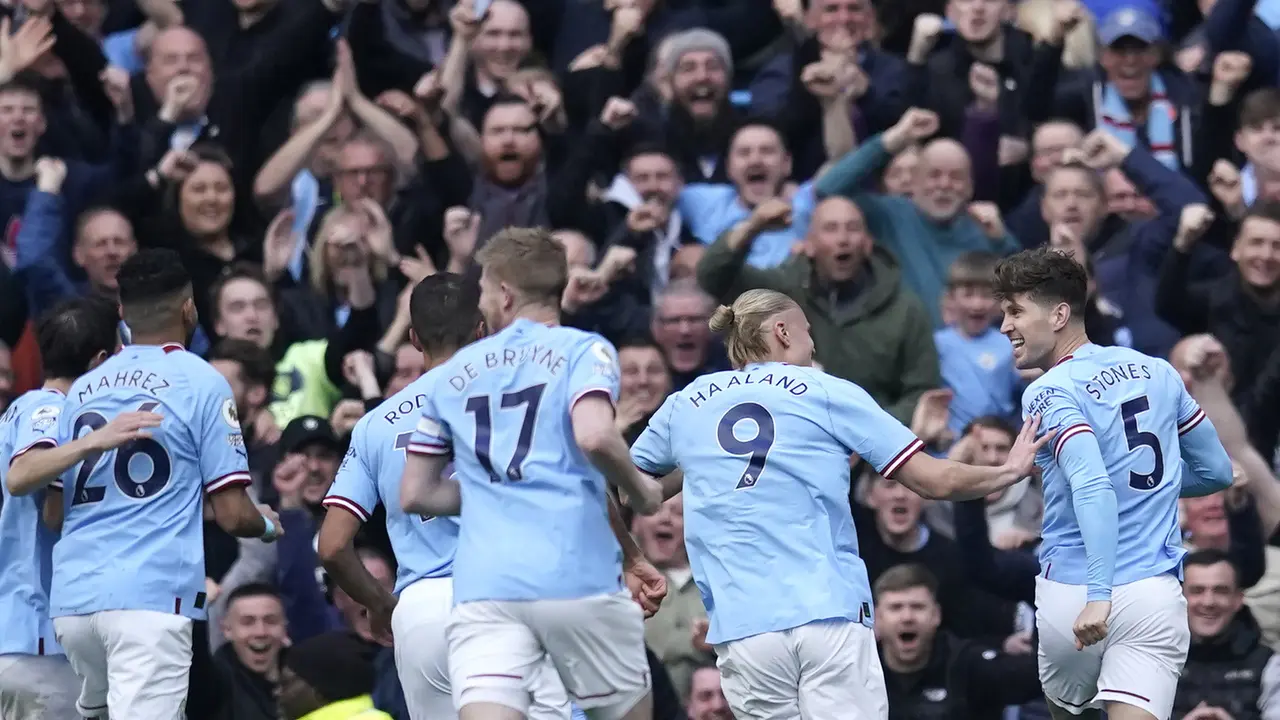 Foto:  Erling Haaland Sudah Cetak 32 Gol di Liga Inggris, Manchester City Tempel Ketat Arsenal di Puncak Klasemen