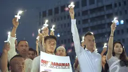 Mereka prihatin atas kondisi bangsa usai pilpres. Satu sama lain saling membenci, Pasar Festival, Kuningan, Jakarta, Sabtu (12/7/2014) (Liputan6.com/Johan Tallo)