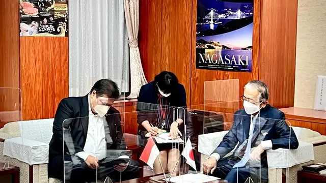 Menteri Koordinator Bidang Perekonomian Airlangga Hartarto bertemu dengan Minister of Agriculture, Forestry and Fisheries (MAFF) Kaneko Genjiro. (Dok ekon.go.id)